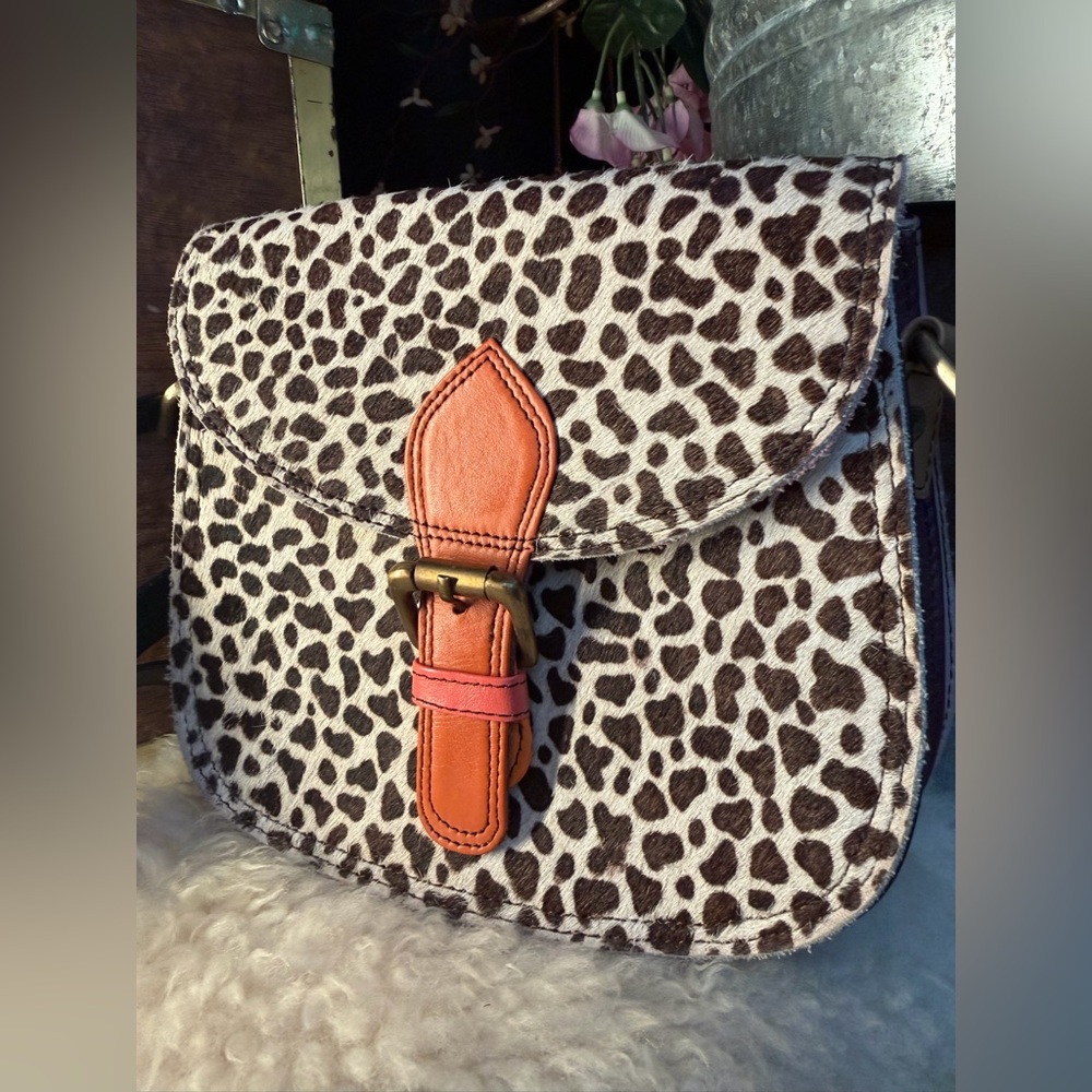 Soruka Leather and Pony hair crossbody bag